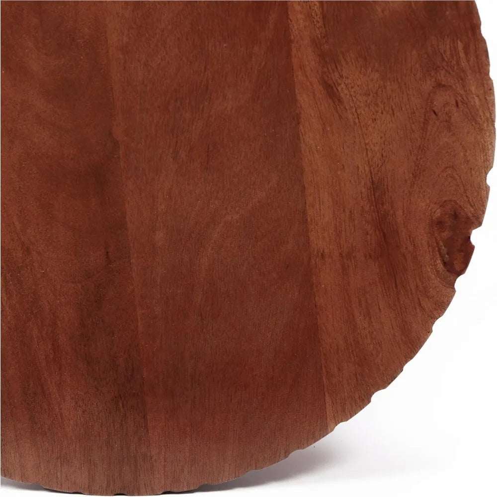 Solid Mango Wood Round End Table