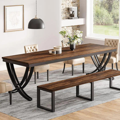 78 inch Large Farmhouse Dinner Table
