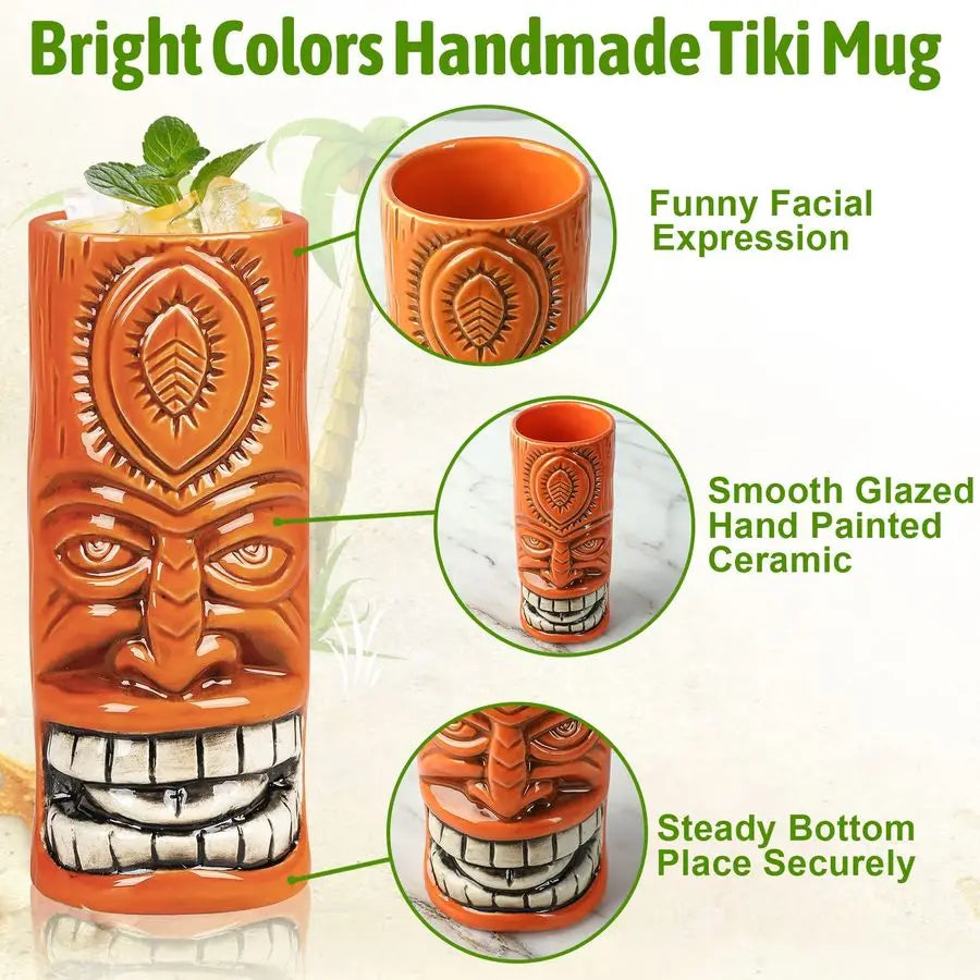 Tiki Mugs Set of 12 Large