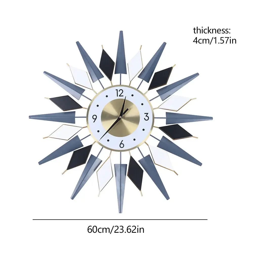 23.6 Inch Retro Star Wall Clock Decor,Battery Operated