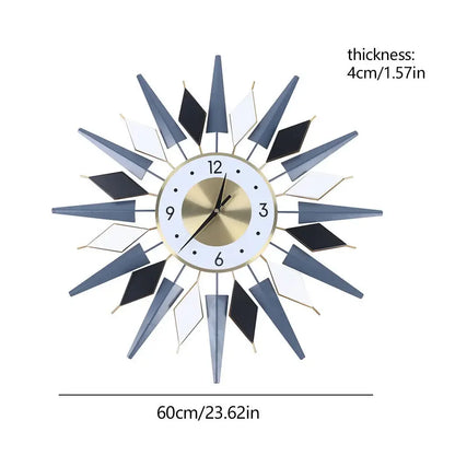 23.6 Inch Retro Star Wall Clock Decor,Battery Operated