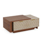 Extendable Coffee Table, 42"-65" Length Adjustable Reversible Wood Coffee Table with 2 Storage Drawers