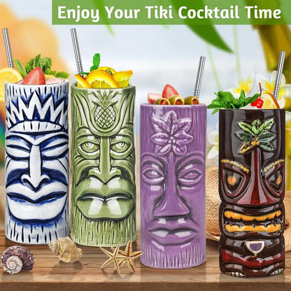 Tiki Mugs Set of 12 Large