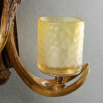 Retro Deer Horn Wall Lamp