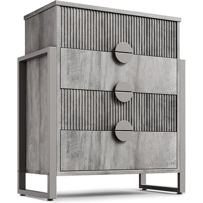 Modern Fluted Dresser for Bedroom, 36.2" Tall