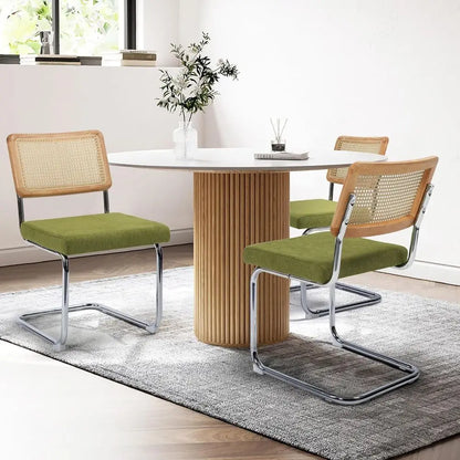 Dining Chairs Set of 4, Mid Century Modern Design, Polished Frame