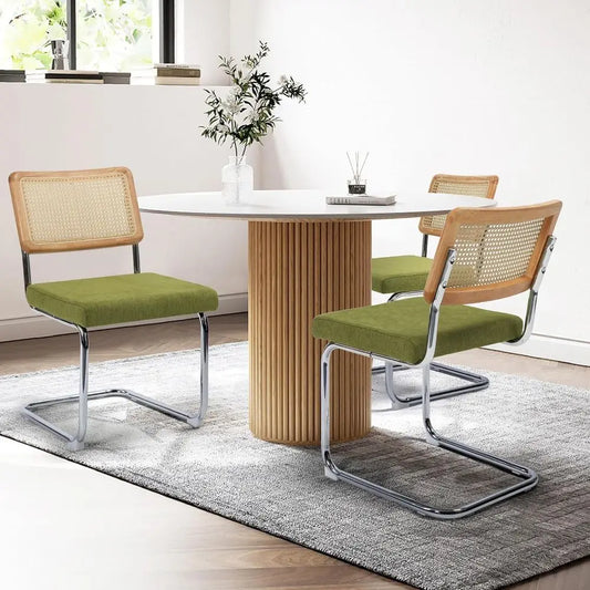 Dining Chairs Set of 4, Mid Century Modern Design, Polished Frame