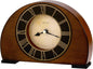 Vintage Walnut Finish Wall Clock with Roman Numerals and Ivory Dial