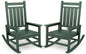 Outdoor Rocking Chair Set of 2, HDPE Rocking Chairs for Adult