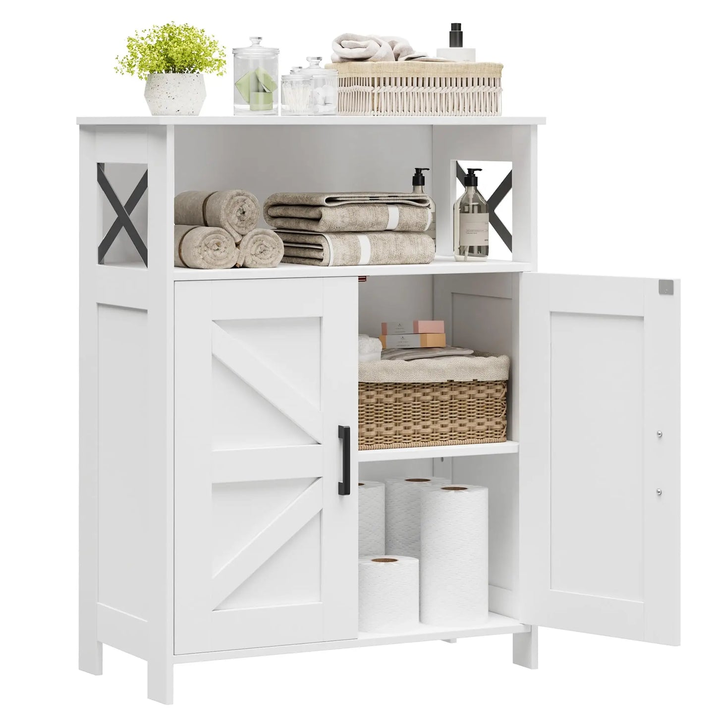 Bathroom Storage Cabinet With 2 Doors