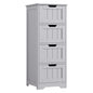 Bathroom Storage Cabinet, Bathroom Cabinet With 4 Drawers, 11.8” X 11.8” X 32.5”