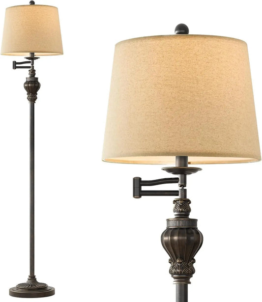 Vintage Floor Lamp with Adjustable Swing Arm