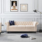 Roll Arm Classic Tufted Chesterfield Settee Velvet Sofa with Channel