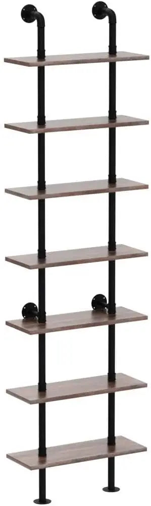Wall Mounted Ladder Shelves With Metal Frame