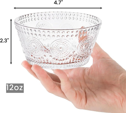 6 Pack Small Glass Bowls Set