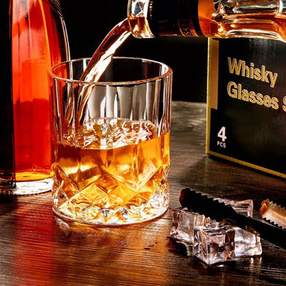 Whiskey Glasses Set of 4 Rock Glasses 11 oz Lead-Free