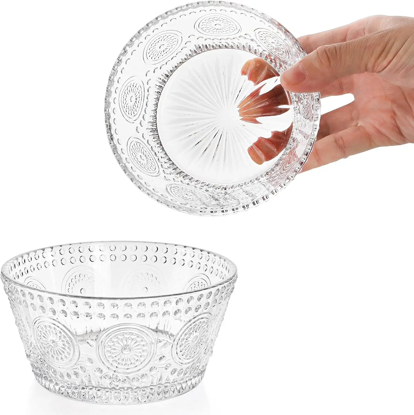 6 Pack Small Glass Bowls Set