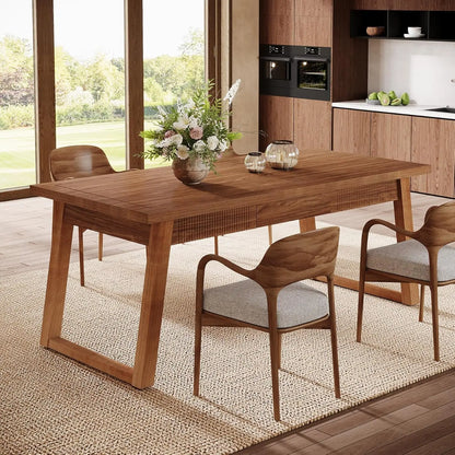Dining Table with Storage Drawer for Dining Room