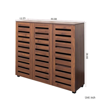 Retro Elegant Shoe Cabinet, 5-Tier Storage Cabinet with Adjustable Shelves, for Entryway Hallway Bedroom