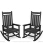 Outdoor Rocking Chair Set of 2, HDPE Rocking Chairs for Adult