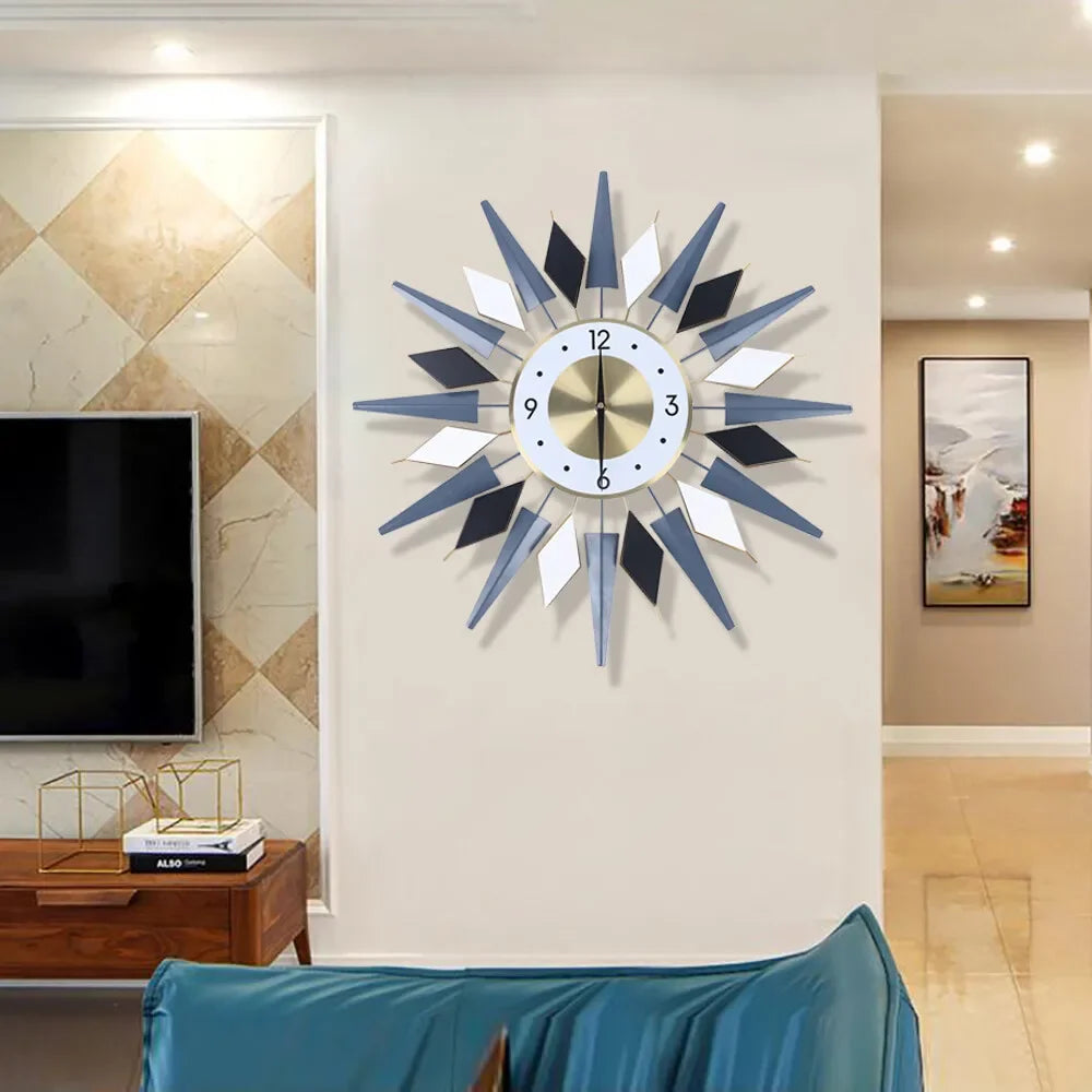 23.6 Inch Retro Star Wall Clock Decor,Battery Operated