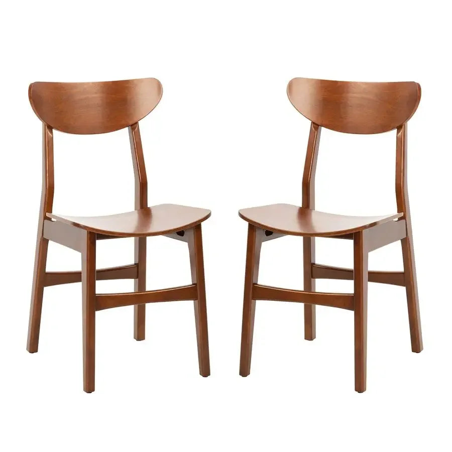 Cherry Retro Dining Chair Set of 2, Walnut