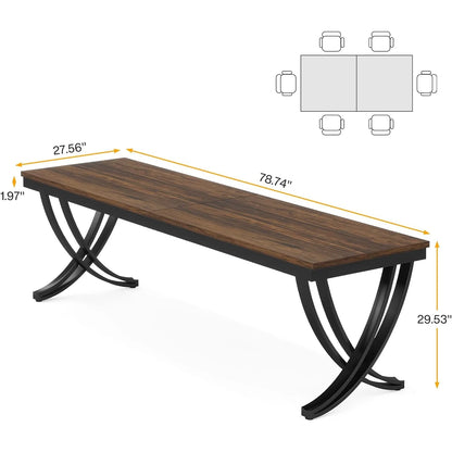 78 inch Large Farmhouse Dinner Table