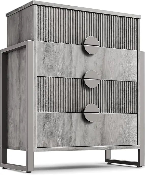 Modern Fluted Dresser for Bedroom, 36.2" Tall