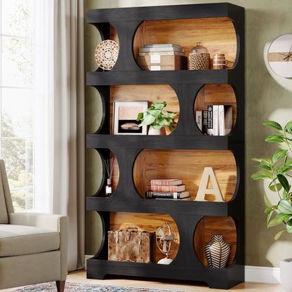 Wood Decorative Storage Shelving, Modern Freestanding Display Shelves