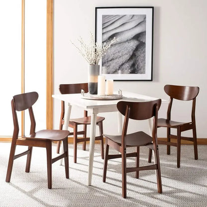 Cherry Retro Dining Chair Set of 2, Walnut
