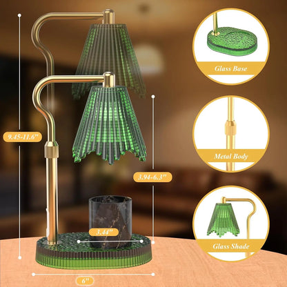 Timer & Dimmable Candle Warmer Lamp with Adjustable Height