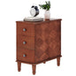 Fully Assembled End Table, Narrow Side Table with 3 Drawers