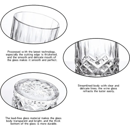 Whiskey Glasses Set of 4 Rock Glasses 11 oz Lead-Free