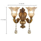 2025 New European Style Retro Crystal Glass Wall Lamp