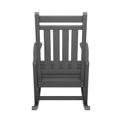 Outdoor Rocking Chair Set of 2, HDPE Rocking Chairs for Adult