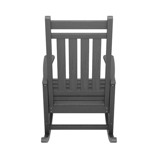 Outdoor Rocking Chair Set of 2, HDPE Rocking Chairs for Adult