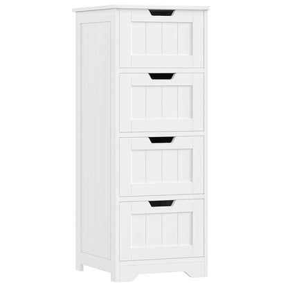 Bathroom Storage Cabinet, Bathroom Cabinet With 4 Drawers, 11.8” X 11.8” X 32.5”