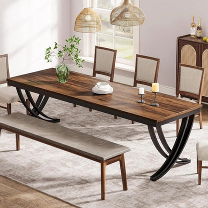 78 inch Large Farmhouse Dinner Table