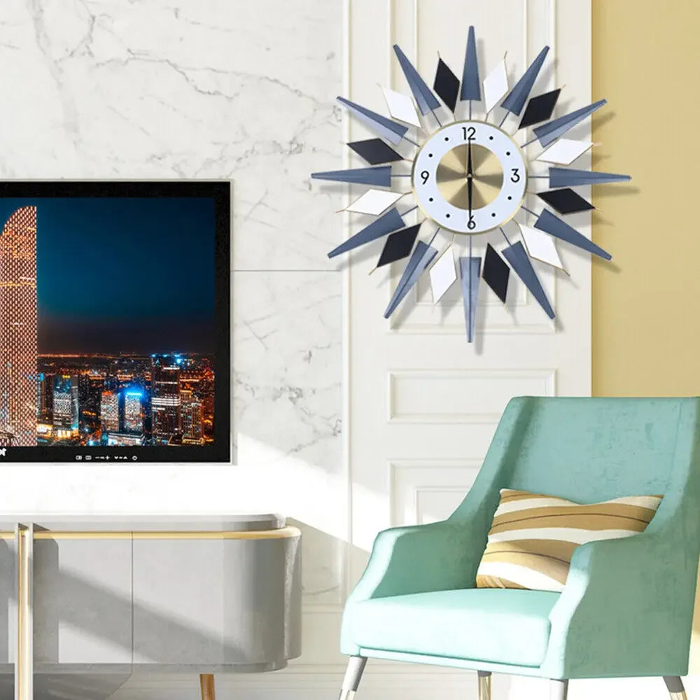 23.6 Inch Retro Star Wall Clock Decor,Battery Operated