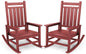 Outdoor Rocking Chair Set of 2, HDPE Rocking Chairs for Adult