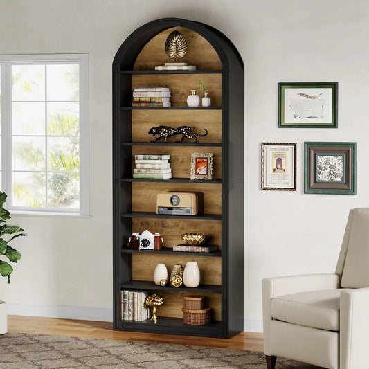 Modern Arched Bookcase with Storage