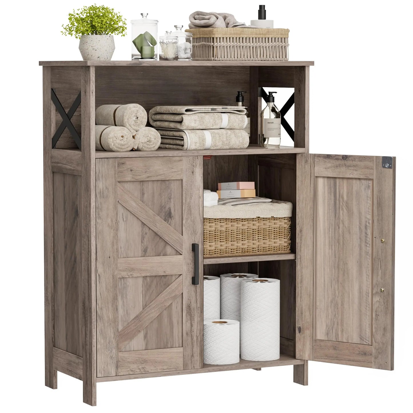 Bathroom Storage Cabinet With 2 Doors