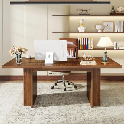 Farmhouse Dining Table for 6 to 8, 63-Inch