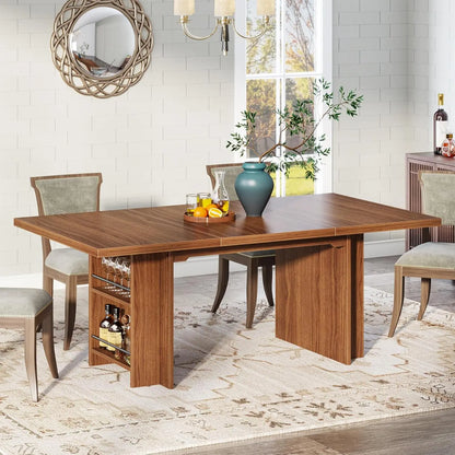 Farmhouse Dining Table for 6 to 8, 63-Inch