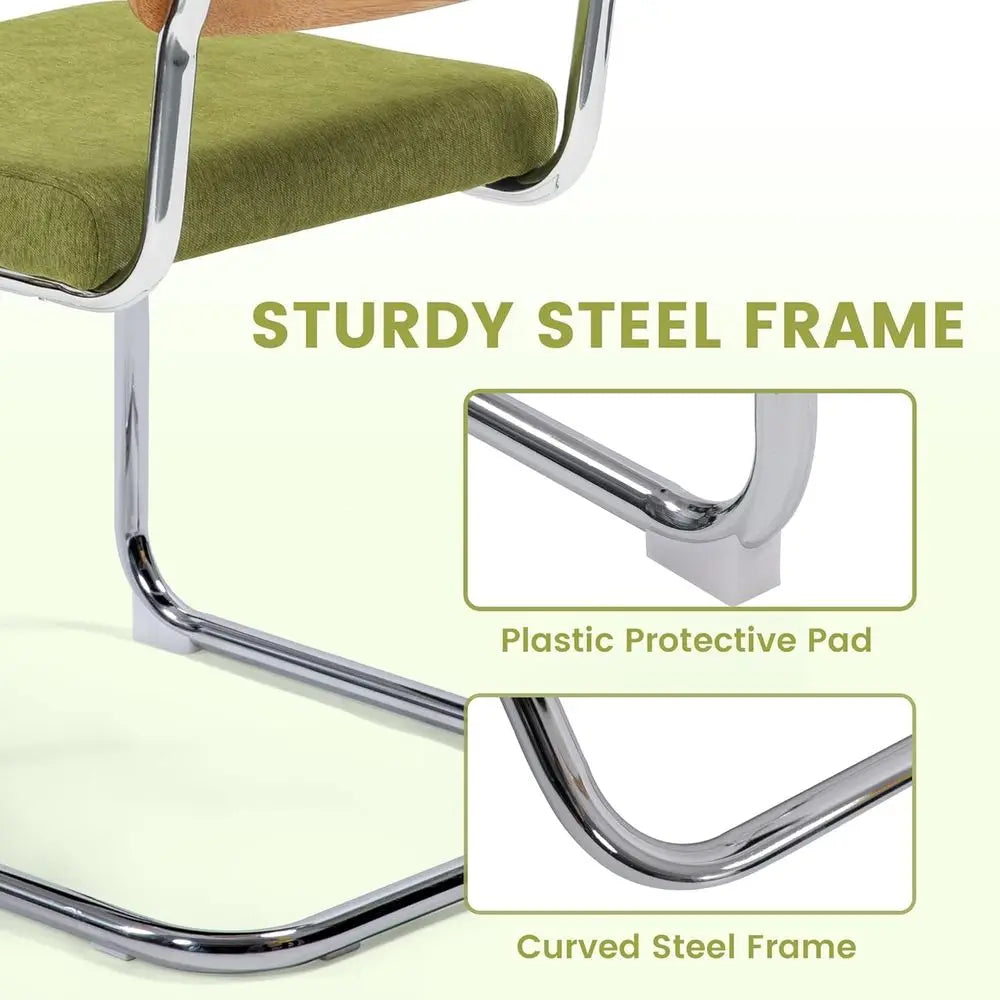 Dining Chairs Set of 4, Mid Century Modern Design, Polished Frame