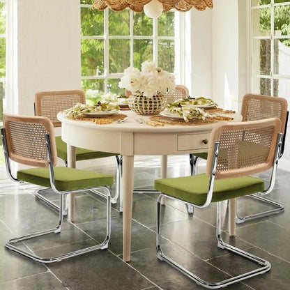 Dining Chairs Set of 4, Mid Century Modern Design, Polished Frame
