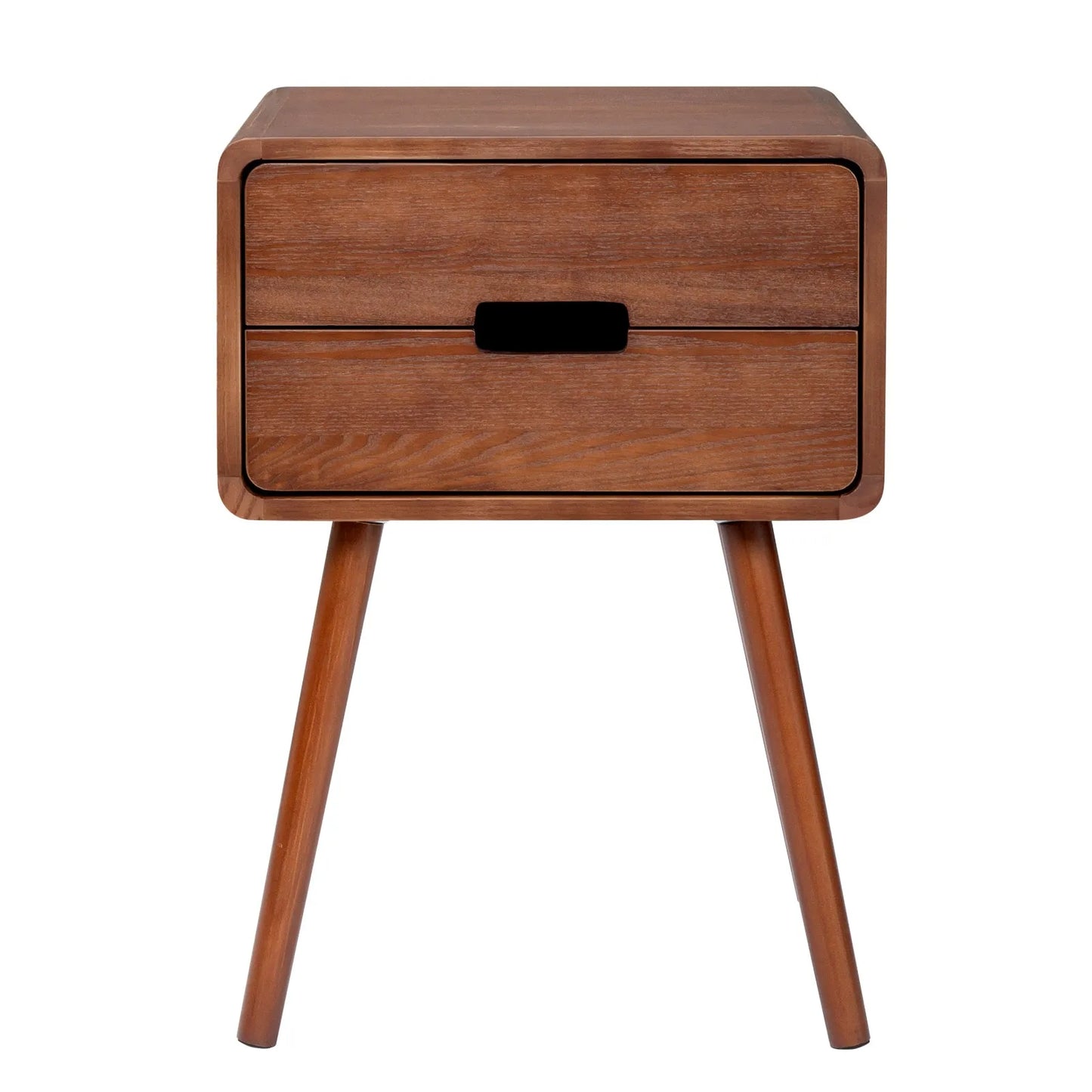 Mid Century Solid Wood Nightstand with Solid Wood Legs End Table Side Table