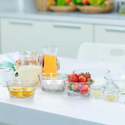 6 Pack Small Glass Bowls Set
