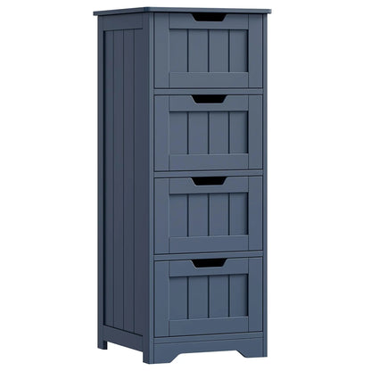 Bathroom Storage Cabinet, Bathroom Cabinet With 4 Drawers, 11.8” X 11.8” X 32.5”