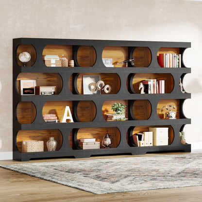 Wood Decorative Storage Shelving, Modern Freestanding Display Shelves